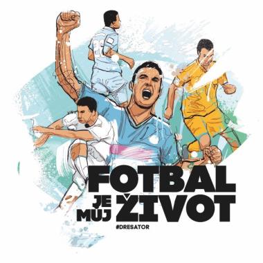 040 Tričko BA fotbal JE ŽIVOT ash melange